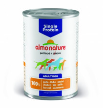 Almo Nature Single Protein Adult Dog Chicken консервы с курицей для взрослых собак с чувствительным пищевариением - 400 г
