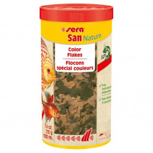 Sera San Nature корм для рыб основной в хлопьях, улучшает окраску - 1000 мл, 210 г