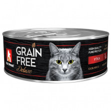Зоогурман Grain Free Deluxe влажный корм для взрослых кошек с уткой - 100 г